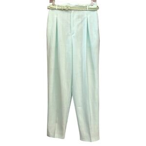 Vintage Retro Christy Girl Pleated Trousers Mint Green Pastelcore Preppy Retro